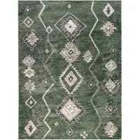 FRAAI Tapis berbère - Blend Aztec Vert | 240x330cm | Rectangulaire | Pile haute