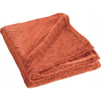 Douceur D`Interieur Plaid Flanelle Relief Unie Terracota 125x150 Cm