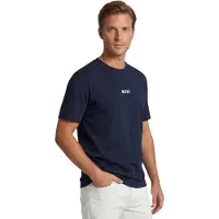 Hugo Boss T-Shirt 'Chup' bleu marine / orange clair / blanc