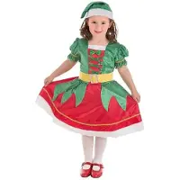 Creaciones Llopis Assistant Santa Claus Girl Costume Vert M Enfants