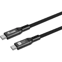 Equip Câble USB 4 C vers C, 1,2 m, PD240W, 8K/60Hz, 80 Gbit/s, noir, 1,2 m, USB C, USB C, USB4 Gen 4x2, 80 Gbit/s, noir