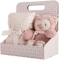 Creaciones Llopis Homme Double Face 75 X75+ Boîte Hibou Teddy 25 Cm