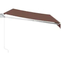 vidaXL Auvent manuel marron 350x250 cm
