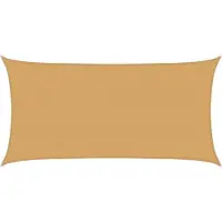 vidaXL Voile d'ombrage 160 g/m² rectangulaire sable 2x5 m PEHD