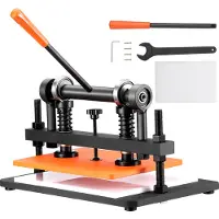 Vevor Machine à Découper du Cuir 360 x 260 mm Capacité 1,5 T Presse de Découpe Manuelle Course Réglable 12 mm Perforatrice Manuelle pour Cuir Papier Mousse Plastique Caoutchouc Différents Matériaux
