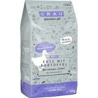 Grau Aliments pour chiens sans céréales Canard avec pommes de terre -12 kg