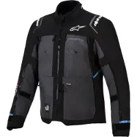Alpinestars Veste de moto textile imperméable Cusco Drystar, noir/gris foncé, XL