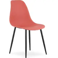 Leobert Chaise WAT cinabre / pieds noirs x 1