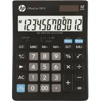 Hpinc Calculatrice de bureau OfficeCalc 200 II noire (Fonctionnement sur piles, Panneau solaire)