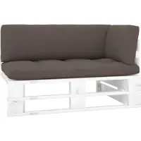 vidaXL Canapé d'angle de jardin en palette blanc pin imprégné