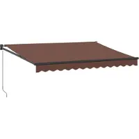 vidaXL Auvent manuel marron 350x250 cm