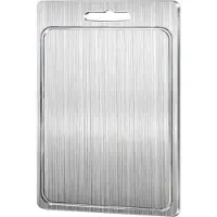 INF Planche À Découper Double Face En Acier Inoxydable - Planche À Découper De Qualité Alimentaire L
