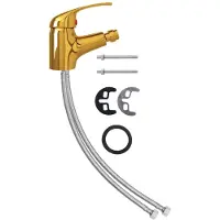 vidaXL Salle de bains Bidet Mitigeur Golden 13x12 cm
