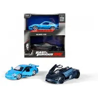 Jada Fast and Furious Twin Pack Porsche 996 GT3 RS de Brian et McLaren de Shaw, 1:32 Wave 1/2