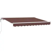 vidaXL Store rétractable Marron 350 x 200 cm Tissu