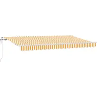 vidaXL Store rétractable jaune 350 x 200 cm Tissu