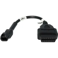VHBW Adaptateur 3 Pin Vers Obd2 16pin Compatible Avec Kawasaki J125, J300 Motos, Scooter - 15 Cm