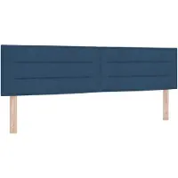 vidaXL Tête de lit LED avec bandes lumineuses LED bleues 180 cm Tissu