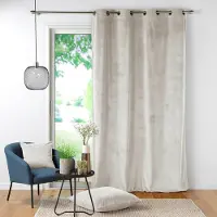 Douceur d'intérieur Rideau À ?illets Casual Sauge Velours Côtelé Uni