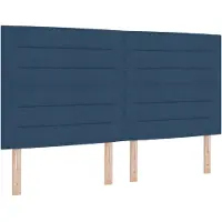 vidaXL Tête de lit LED, bleu, tissu