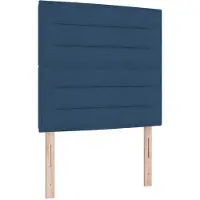 vidaXL Tête de lit avec bandes lumineuses LED et tête de lit bleue 90 cm en tissu