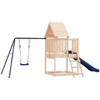 vidaXL Aire De Jeux D'extérieur Bois De Pin Massif