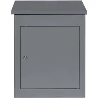 MonsterShop Boîte à Colis Anti-vol Grise en Acier Boîtes aux Lettres Murale Colissimo - Grande boîtes jusqu'à 35 x 19 x 15 cm - 100 % Sécurisée [Notification Scan code barres + 2 Clés ] Livrée à Plat