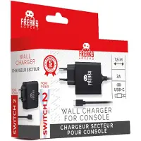 Freaks and Geeks Chargeur secteur 30W Noir charge rapide compatible pour Nintendo Switch 2