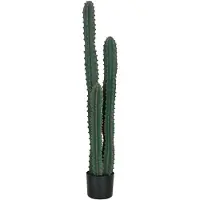 Outsunny Cactus artificiel grand réalisme plante artificielle grande taille dim. Ø 18 x 120H cm vert
