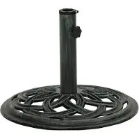 vidaXL Pied de parasol vert 44x44x31 cm Fonte
