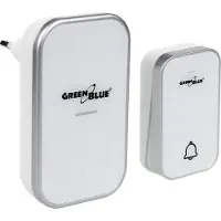 Greenblue Sonnette sans fil, sans pile, cinétique, GB157 W , 38 mélodies, blanc, portée jusqu'à 200m, IP44