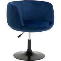 Happy Garden Tabouret de bar en velours bleu NOLAN
