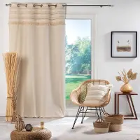 Douceur d'intérieur Rideau Au Top Tissé Et Frangé