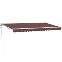 vidaXL Armature d'auvent marron 400 x 200 cm en polyester avec revêtement PU