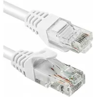 Vultech Ethernet Cable Cat6 5m White RJ-45 U/UTP Gigabit 1000 Mbit/s Certified