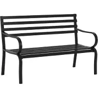 Outsunny Banc De Jardin 2 Places Métal Époxy