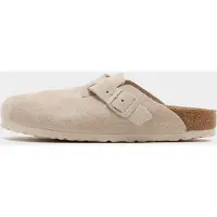 Birkenstock pour femme. 1031662 Sabots Boston (Coupe Étroite) blanc cassé (38), Plat, Cuir, Boucle, Casuel
