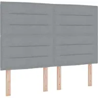 vidaXL , tête de lit, gris clair, tissu