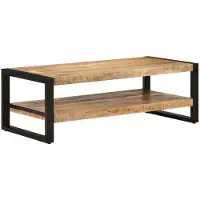 vidaXL Table basse 120x55x40 cm en bois massif de manguier
