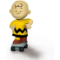 Schleich Peanuts Skateboarder Charlie Brown, Figurine de bande dessinée, figurine de bande dessinée, figurine de jeu, 6.2 cm, 22076
