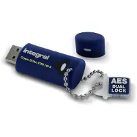 Integral Memory Integral Crypto Dual FIPS 140-2 - Clé USB - FIPS 140-2 Level 3 - 64 Go - USB 3.0