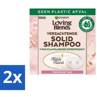 Garnier - Loving Blends Mild Oat - Shampooing solide - Cheveux cassants - 60 g - Advantage pack - 2 pièces