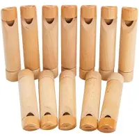 Colorations Décorez votre propre sifflet à coulisse en bois, 12 pièces