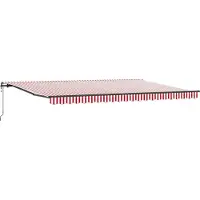 vidaXL Store extensible rouge et blanc 500 x 350 cm