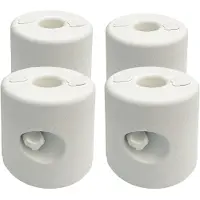 Outsunny Lot de 4 Pieds de tonnelle pop-up remplis d'eau ou de sable pieds de sol pour pavillon en HDPE avec vis de scurit, blanc