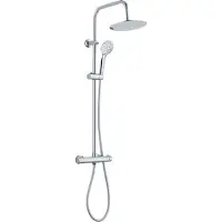 Invena Colonne de douche MUSTA avec mitigeur thermostatique chromé (AU-84-001-X)
