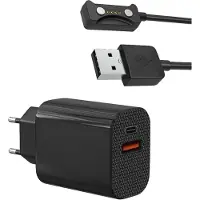 Phonillico Chargeur Secteur 12W + Cable Compatible avec Polar Pacer/Pacer Pro/Ignite 3/Vantage V3 - Charge Montre