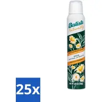 Batiste - Thé vert naturel & Camomille - Shampooing sec - Extraits 100% naturels - Rafraîchit et nettoie - 200 ml - Pack avantage - 25 pièces