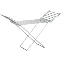 Outsunny Séchoir étendoir à linge électrique chauffant pliable 2 ailes repliables 230W 45-55°C aluminium