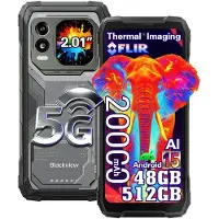 Blackview XPLORE 1 Pro 5G Téléphone Portable Incassable 20000mAh 48Go+512Go/2To Android 15 6.78" NFC/AI/Dual SIM - Noir